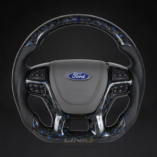 Ford Ranger Raptor Style Custom Steering Wheel - forged carbon