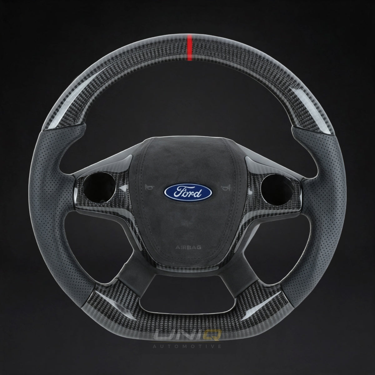 Ford Focus Style Custom Steering Wheel - carbon fibre
