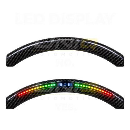 LED display option: plain carbon top, or carbon top with LED shift-light display
