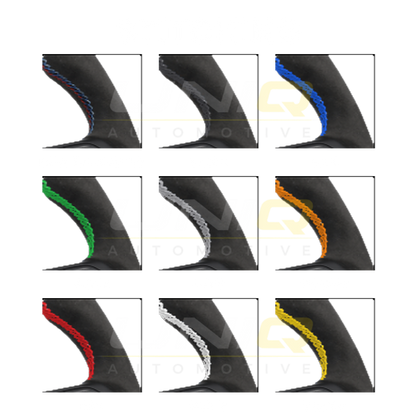 Steering wheel stitching colour options: BMW tri-colour, black, blue, green, grey, orange, red, white, yellow